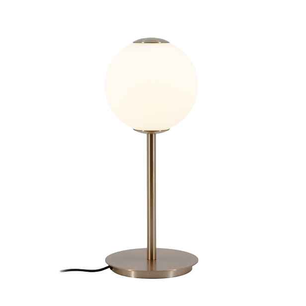 V mosazné barvě kovová LED stmívatelná stolní lampa se skleněným stínidlem (výška 37 cm) Audrey Table – UMAGE