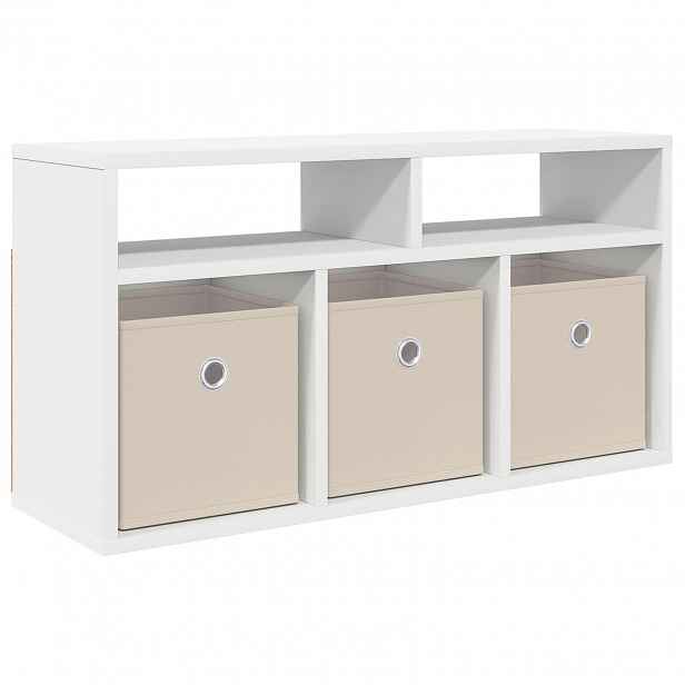 vidaXL Nízký skříň se zásuvkou Bílá 72 x 22,5 x 38 cm