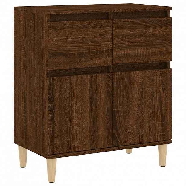 vidaXL Příborník hnědý dub 60 x 35 x 70 cm kompozitní dřevo