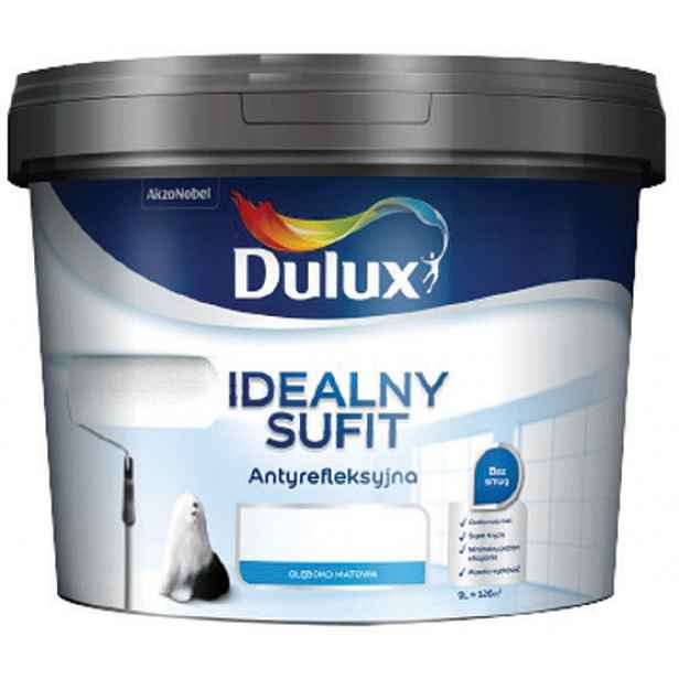 Dulux Barva Stropní Barva 9L Bílá Antireflexní