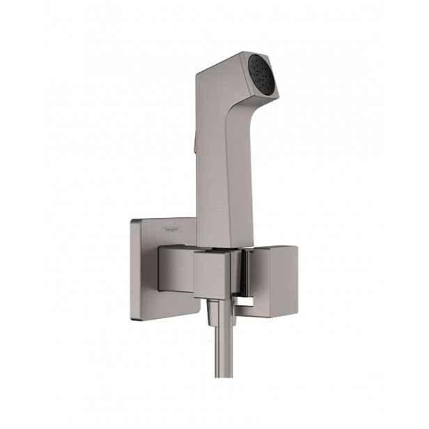 Hansgrohe - Nástěnný ventil s ruční bidetovou sprškou, kartáčovaný černý chrom 29231340