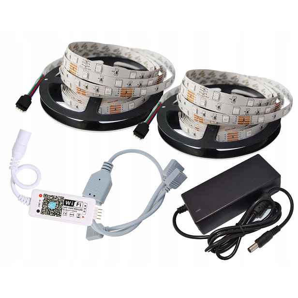 Set Led pásek Rgb 10 m WiFi Ios Android