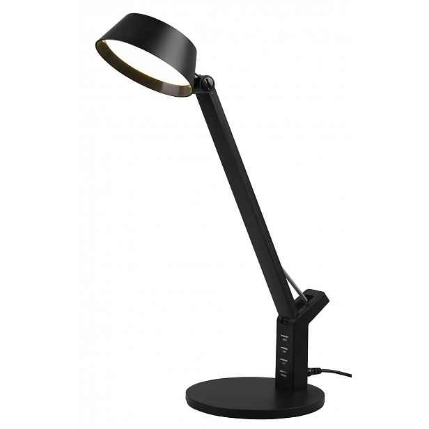 Stolní LED lampa Ava 40 cm, černá, USB