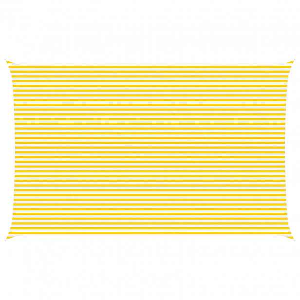 vidaXL Sluneční plachta Žlutá a bílá 8 x 5 m 100% polyester Oxford