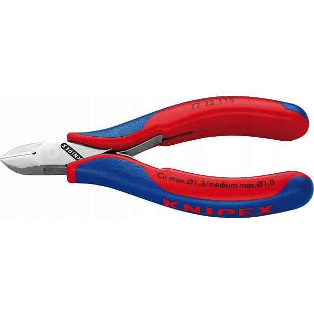 Boční štípací kleště pro elektroniku, kulatá hlava 115 mm Knipex
