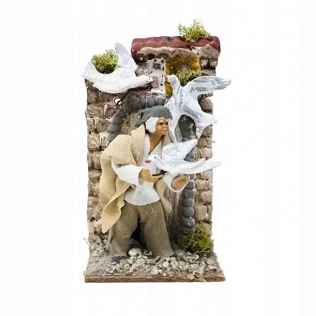 Pohyblivá Figura Do Betlému 'muž S Holuby' pro postavy o výšce 10 cm 220 V