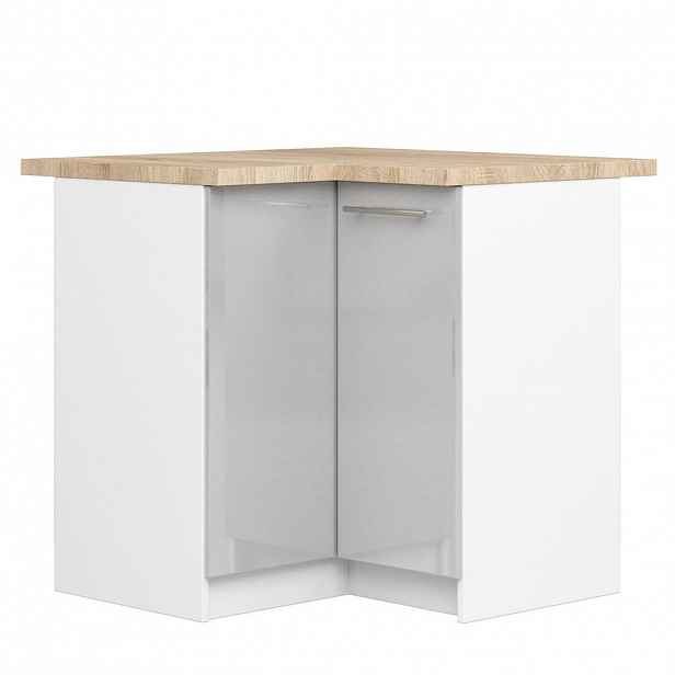 RAUMHIRSCH FURNITURE SKŘÍŇKA bílá, lesklý kov 85/90/46