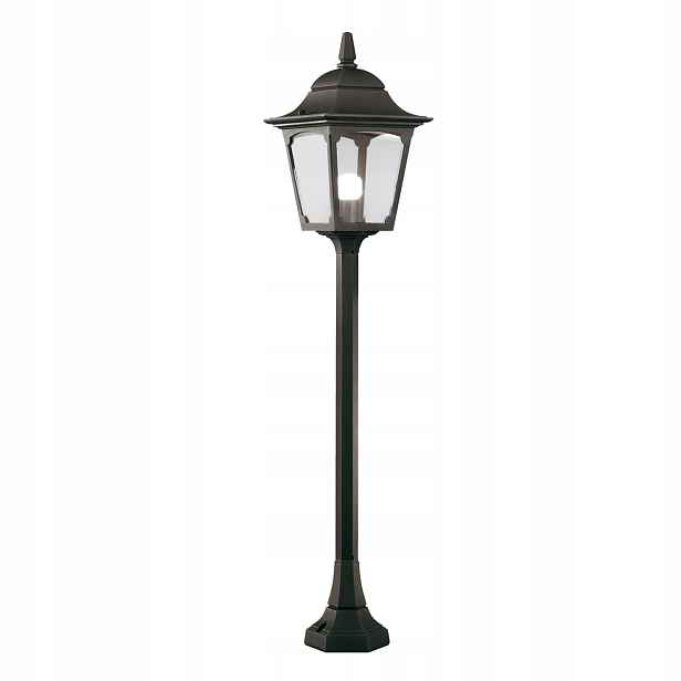 Stojací venkovní zahradní sloupek Elstead, černý, 100 cm, klasický