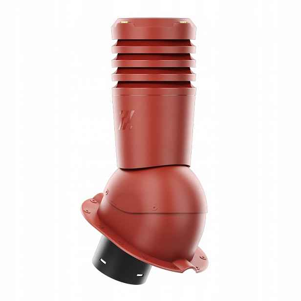 Větrací komín Ecoline pro plechovou střešní krytinu, profil M, průměr 150 mm, červený