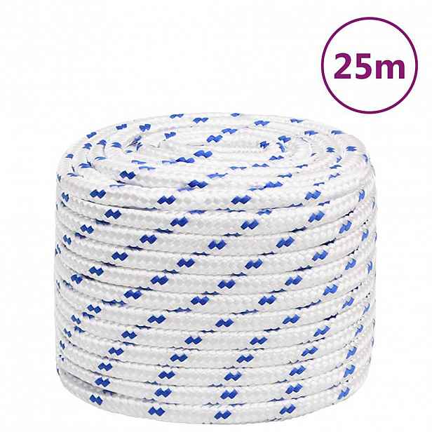 vidaXL Lodní lano bílé 18 mm 25 m polypropylen