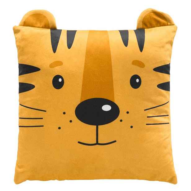 Sametový dětský polštářek 40x40 cm Tigry – douceur d'intérieur