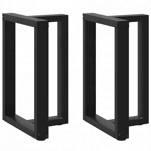 vidaXL Nohy k jídelnímu stolu ve tvaru T, 2 ks, černé, 50 x 35 x (72-73) cm, ocel