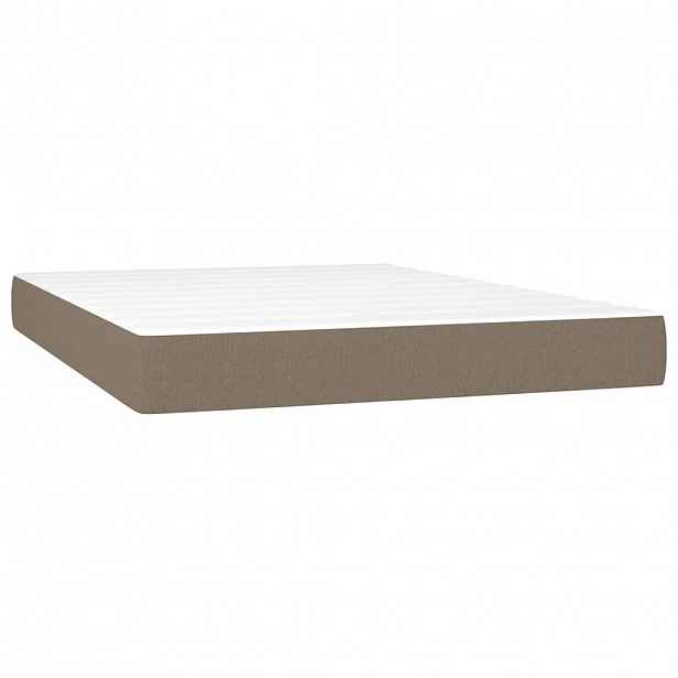 vidaXL Taštičková matrace střední tvrdost taupe 140 x 190 x 20 cm textil