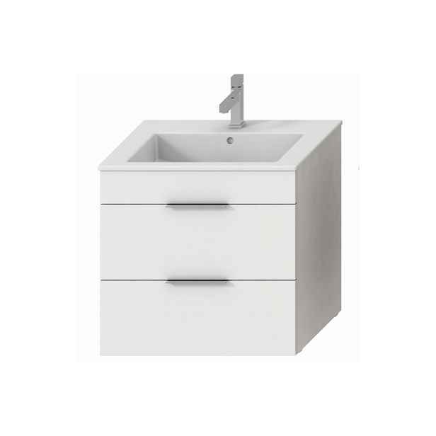 Jika old Jika Cube skříňka s 2 zásuvkami s umývátkem 65 cm bílá; úchytky chrom