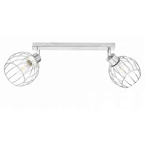 Lampa stropní svítidlo lustr pohyb loft drát 2 kulička chrom