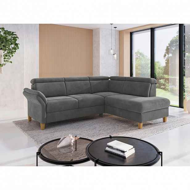 Sit & More ROHOVÁ SEDAČKA, textil, šedá
