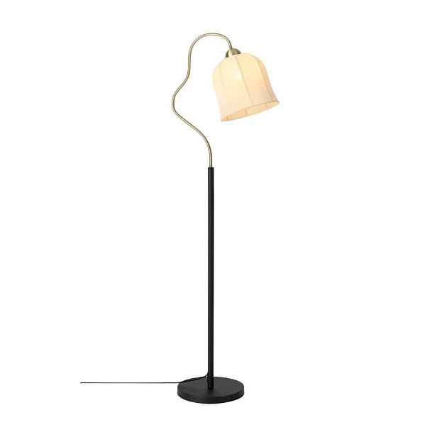 Bílá/černá látková stojací lampa (výška 150 cm) Bell – Ellos Home