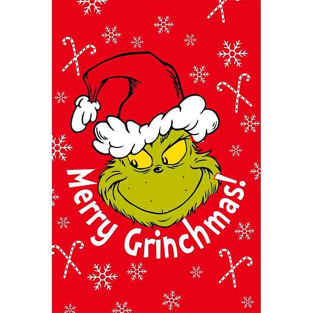 Červená dětská deka z mikroflanelu 100x150 cm Grinch – Jerry Fabrics