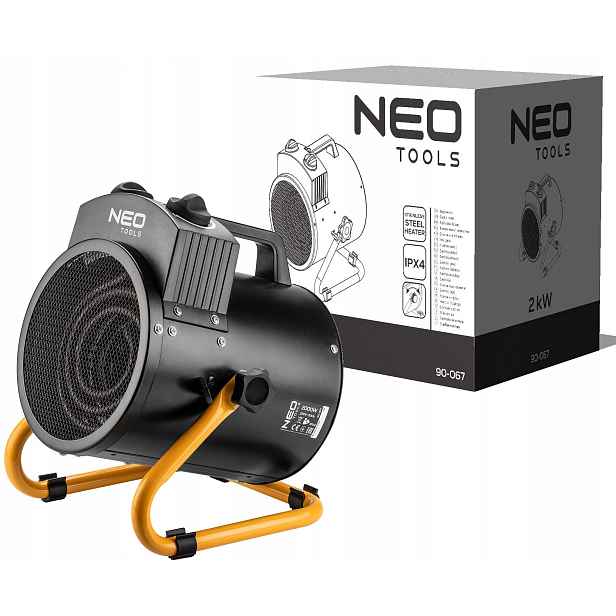 Elektrický ohřívač 2kW průmyslový nastavení IPX4 Neo