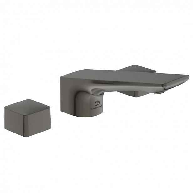 Ideal Standard Conca Tap - Umyvadlová baterie, 3-otvorová instalace, s výpustí, Magnetic Grey BC759A5