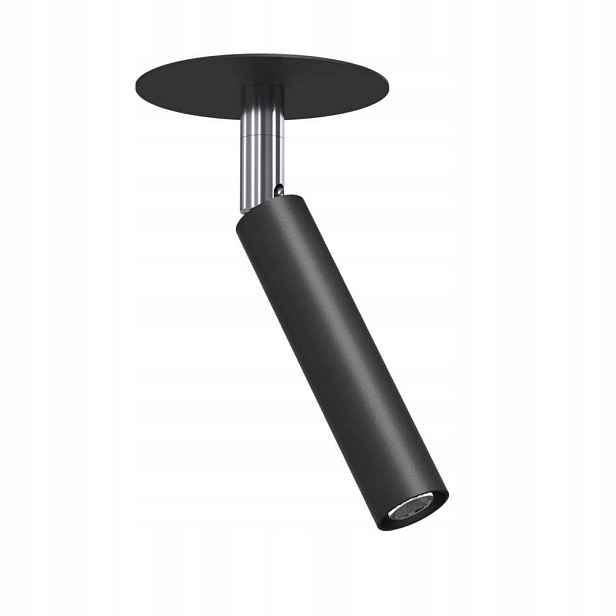 Zapuštěná bodová lampa nastavitelná černá chrom reflektor 14 cm Brosline