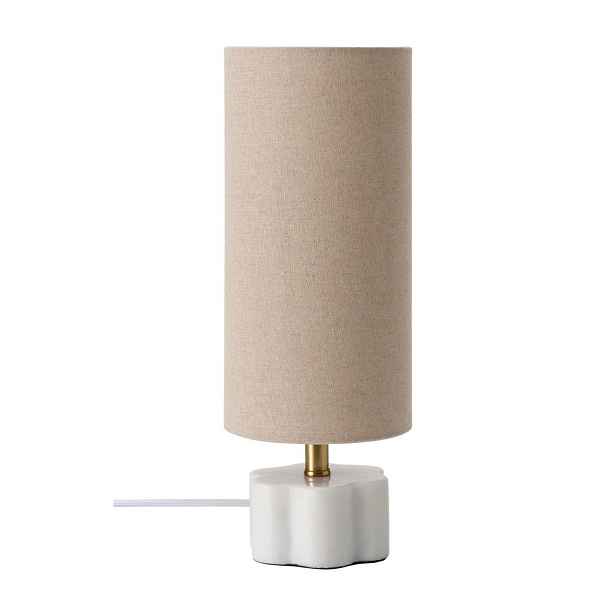 Bílá/béžová lněná stolní lampa (výška 33 cm) Joline – Ellos Home