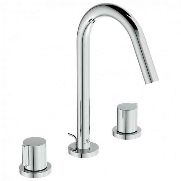 Ideal Standard Joy - Umyvadlová baterie, 3-otvorová instalace, s výpustí, chrom BC783AA