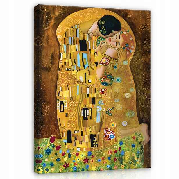 Obraz Na Plátně Gustav Klimt Polibek Do Obývacího Pokoje Ložnice Plátno 100x70