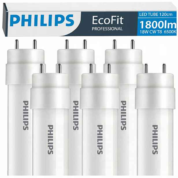 Philips Led žárovky 120 cm 17,5 W 36 W 1800 lm 6500 K 30000 h EcoFit 6 x