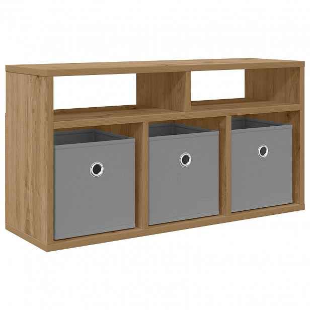 vidaXL Nízký skříň 72 x 22,5 x 38 cm Artisanový dub