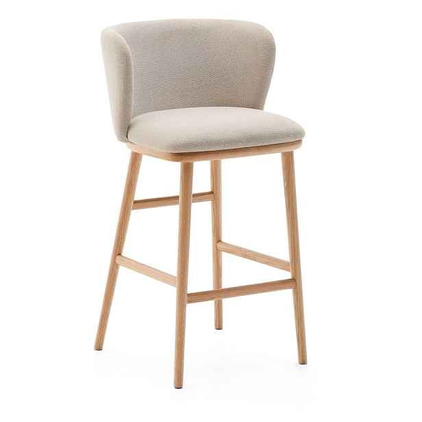 Béžová barová židle (výška sedáku 65 cm) Ciselia – Kave Home