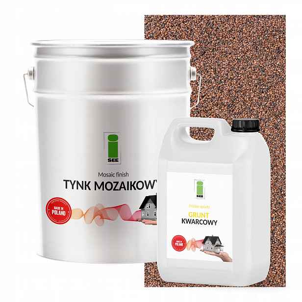 Mozaiková Omítka Hnědá 25 kg Barevná Půda Set Na 6,6 m2