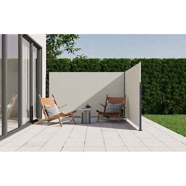 Dvojitá zatahovací markýza/boční zástěna BestBerg BBSU-2S300BG / 180 x 600 cm / béžová