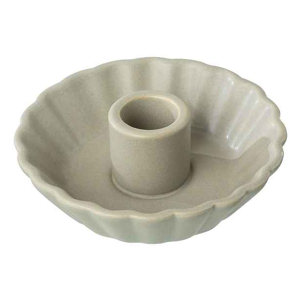 Keramický svícen výška 10,7 cm Gasper - šedý