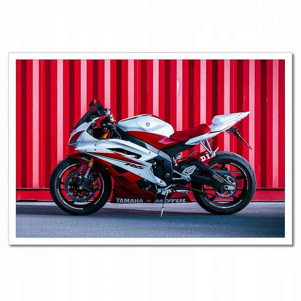 Plakáty v rámu 60x40 Bílo-červená Yamaha