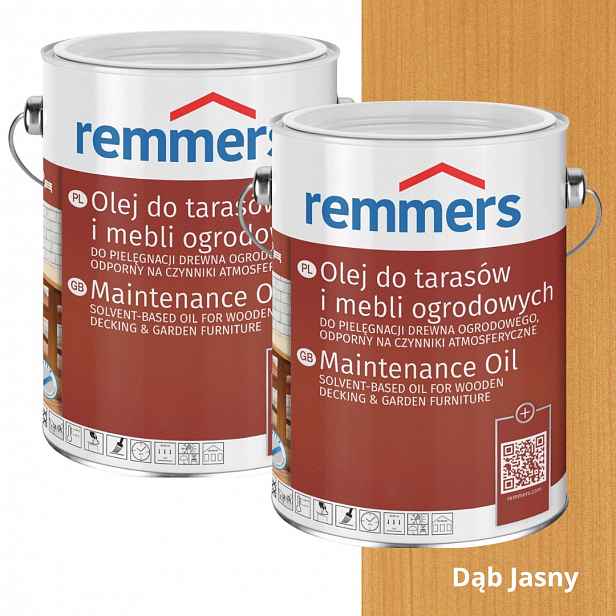 Remmers Pflege-ol Olej Na Terasy Nábytku Ze Dřeva 10 L Dub Světlý Sada 2X5 L
