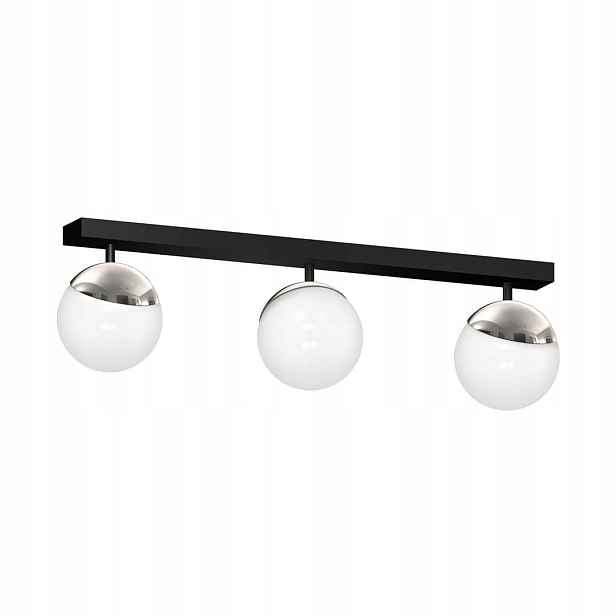 Stropní svítidlo Sfera 3x40W E14 bílo-černá chromovaná Milagro