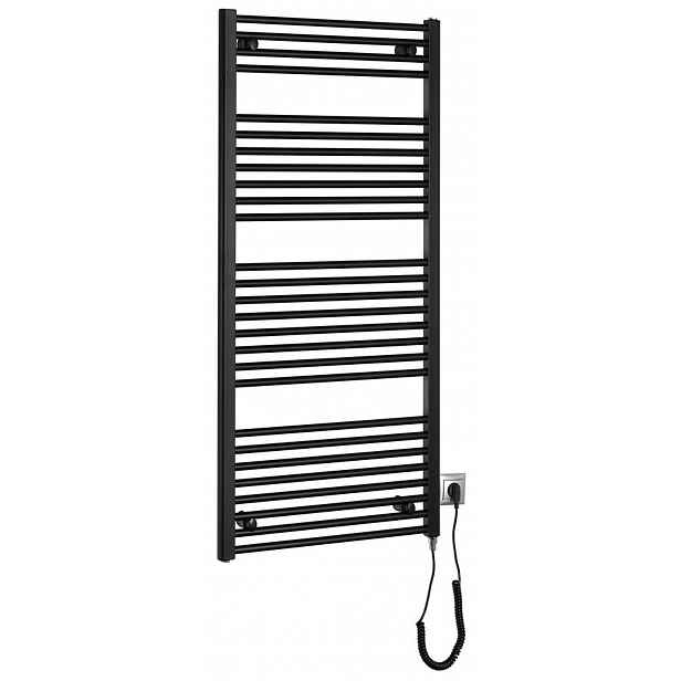 Aqualine - Topné těleso 60x132 cm, 600 W, matná černá ILE36TB