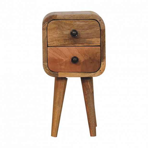 Artisan Furniture KONSOLOVÝ STŮL Zaoblený pro montáž na zeď se 2 zásuvkami