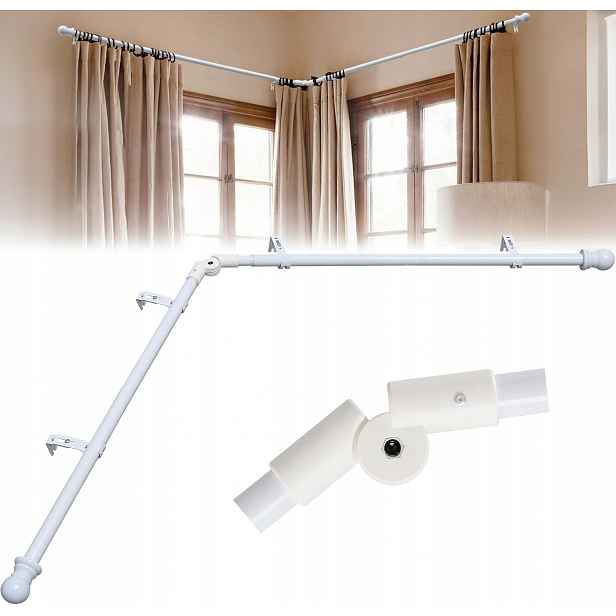 Garnýž 150-340 CM Pro Balkonová Okna, Nastavitelný