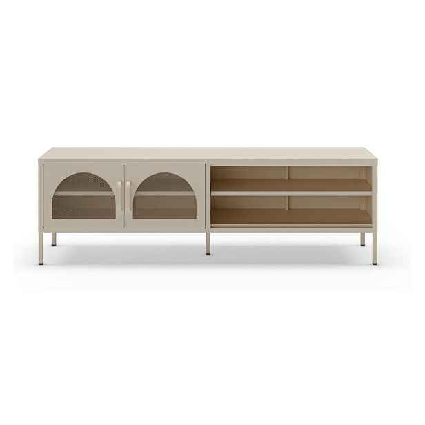 Krémový TV stolek 160x50 cm Diora – Marckeric