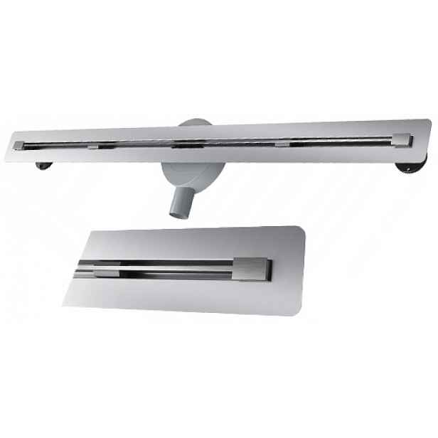 Lineární Odtok Pod Dlažbu 70 cm Ocel Sprchová Vanička Sifon Luno Inox