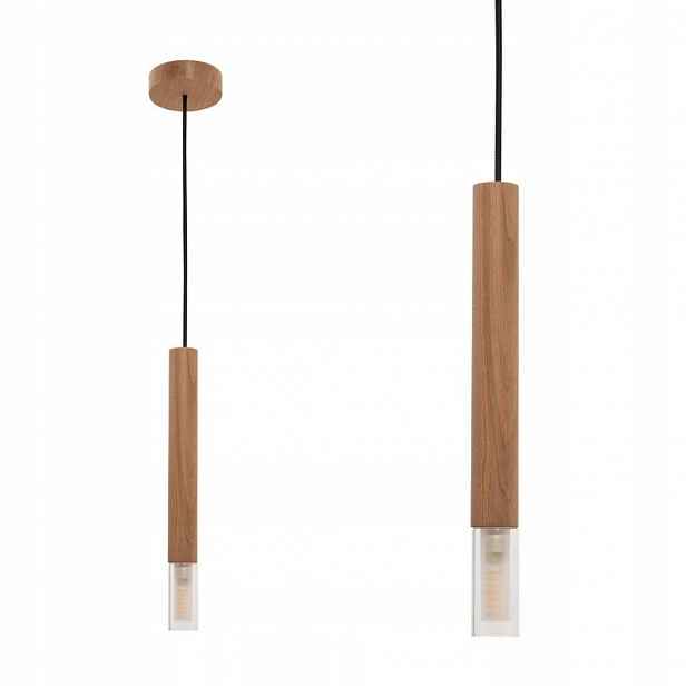 Zuma Line Závěsná lampa s dřevěným stínítkem tuba pro G9 Madera 8620103