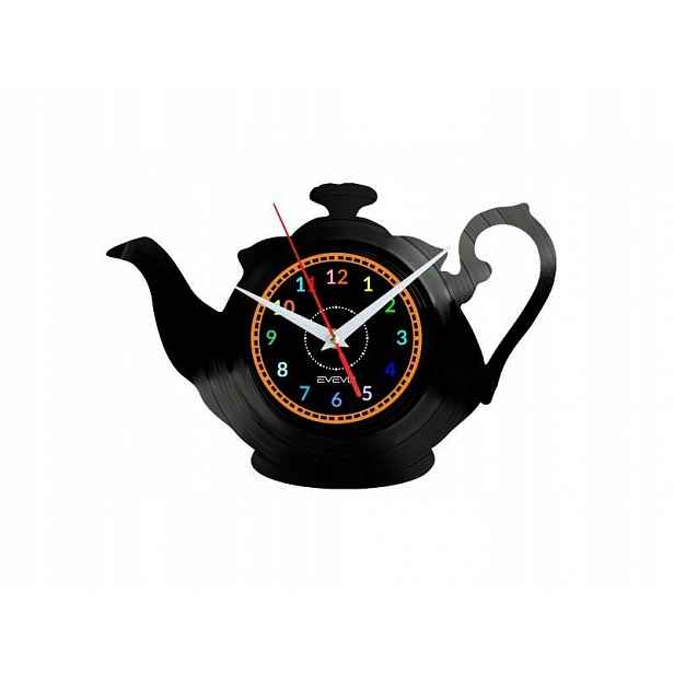Tea Time Dárek Originální dekorace do domu Hodiny z vinylové desky