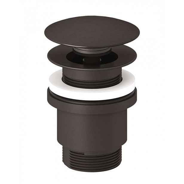 Kludi - Umyvadlová výpusť, Push-Open, broušený Gunmetal 10426N2-00