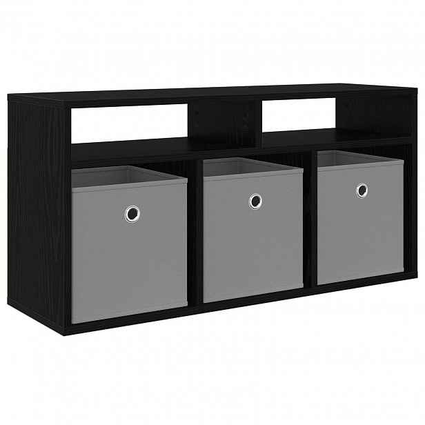 vidaXL Nízký skříň se zásuvkou Černý dub 87 x 27,5 x 43 cm