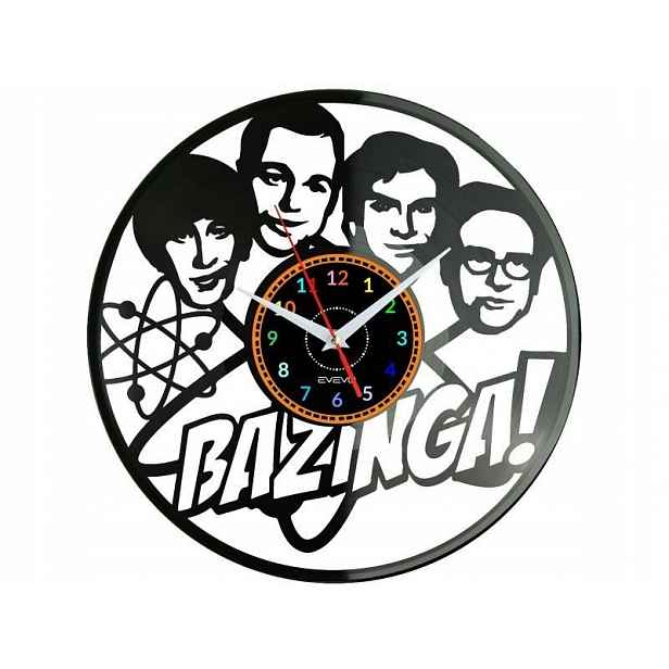 Bazinga Dárek Originální dekorace do domu Hodiny z vinylové desky