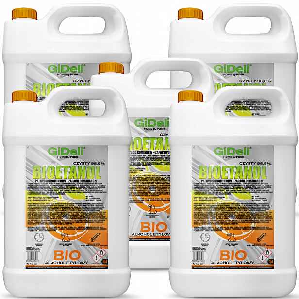 Bioetanol do krbu 5 x 5 l, vůně pomeranče, biopalivo