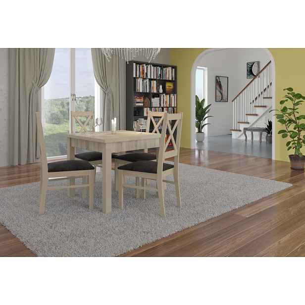 Čtvercový jídelní stůl 80x80 cm CADLA 1 - dub sonoma
