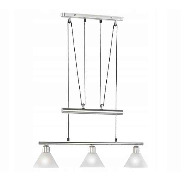Moderní závěsná lampa Stamina stříbrná Trio